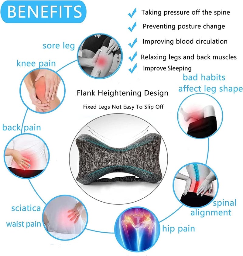 Vertdens Leg Pillow, Knee Pillow for Side Sleepers, Leg Pillows for Sleeping, Knee Cushion for Sleeping,Suitable for Relieving Leg, Back, Knee Pain - Image 3